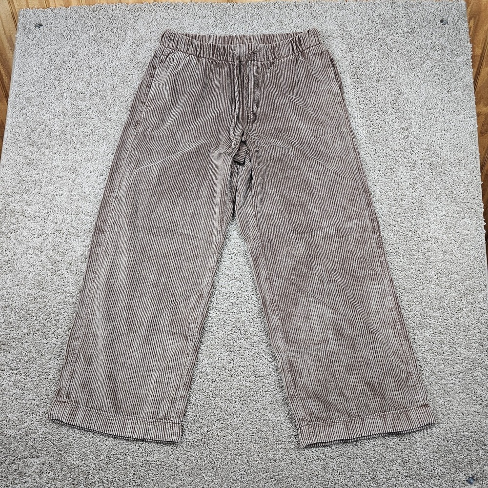NWT American Eagle High Rise Baggy Wide Leg Corduroy Pants Size M Women's Brown